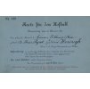 Pozvánka na ples pro rytmistra 13. husarského pluku, 1887