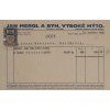 Účet J. Mergl, Vysoké Mýto, 19 12 1938