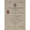 List domovský, Praha, 1938