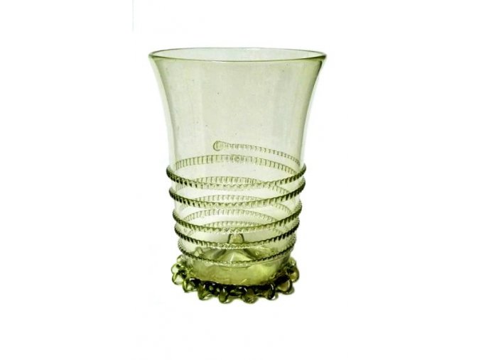 Sklenice s rádlovanou spirálou