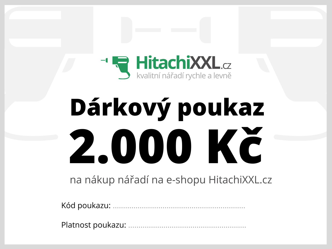 Darujte poukaz na nářadí