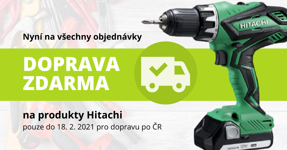 Doprava zdarma na nářadí Hitachi / Hikoki