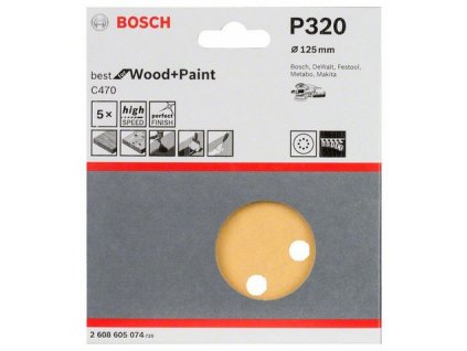 Bosch brusný papír 2608605074 - 5 ks