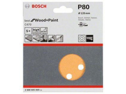 Bosch brusný papír 2608605069 - 5 ks