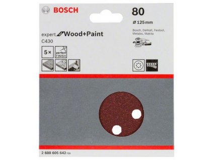 Bosch brusný papír 2608605642 - 5 ks