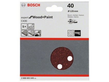 Bosch brusný papír 2608605640 - 5 ks