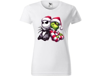 Dámské tričko - Vánoce - Grinch a Jack