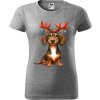 Dámské tričko - Vánoce - Fenka