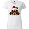 Dámské tričko - Vánoce - Jezevčík 1