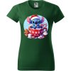 Dámské tričko - Vánoce - Stitch s kafíčkem