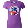 Dámské tričko - Vánoce - Stitch s kafíčkem