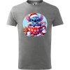Dětské tričko - Vánoce - Stitch s kafíčkem