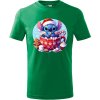Dětské tričko - Vánoce - Stitch s kafíčkem