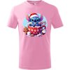 Dětské tričko - Vánoce - Stitch s kafíčkem