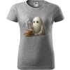 Dámské tričko - Halloween - Doušek kávy