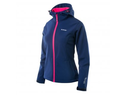 hi tec lady caria ii bunda damska softshell modra kapuce2