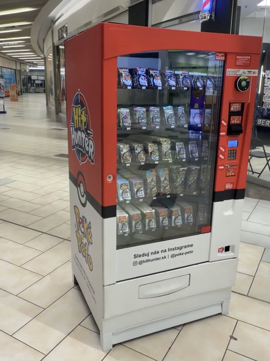 Hithunter automat na Pokémon karty v Tescu Lamač Bratislava