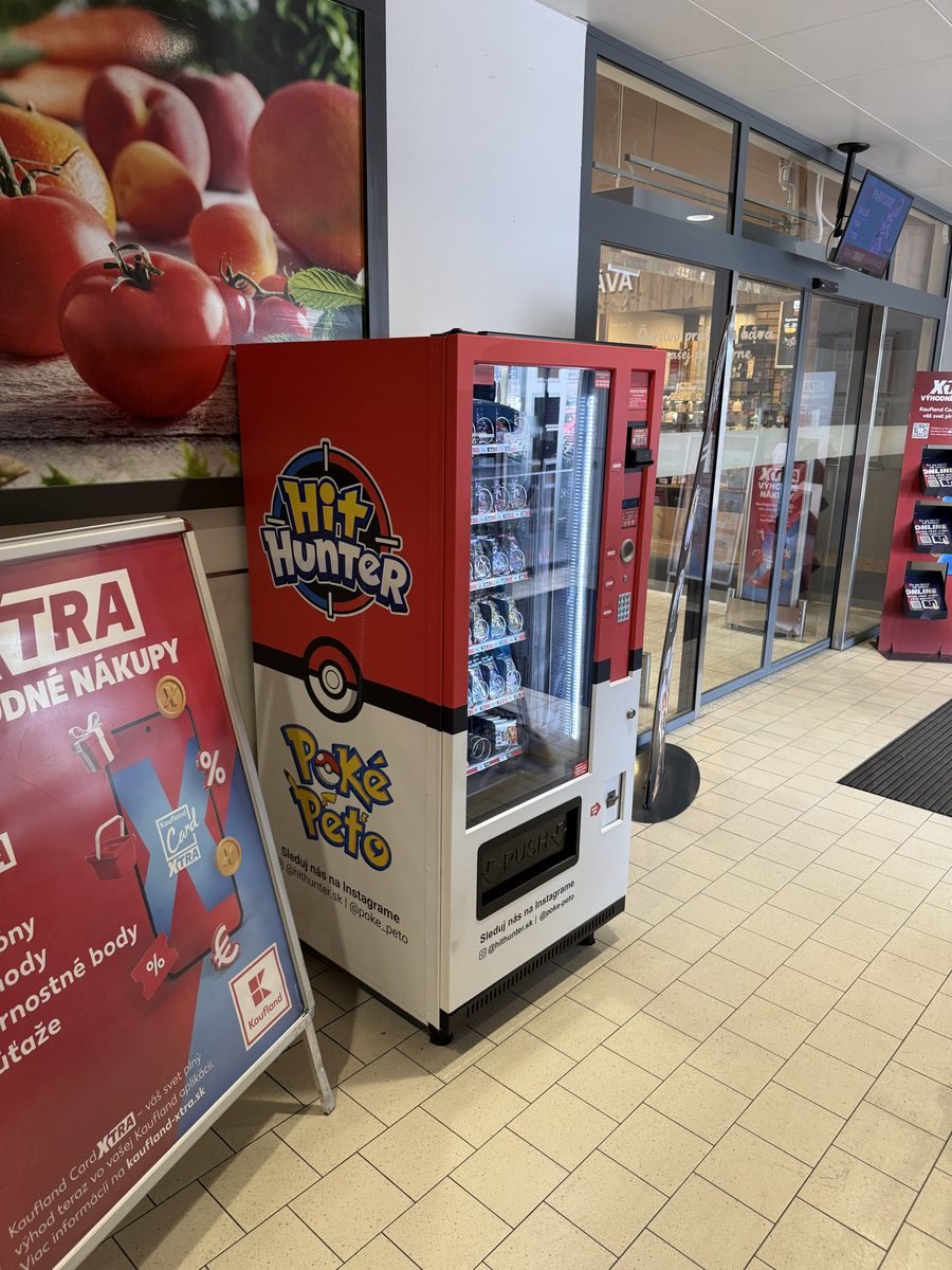 Hithunter automat na Pokémon karty v Kauflande Nové Zámky
