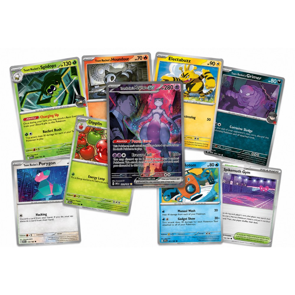 Desať Pokémon kariet pripravených na zloženie do Hithunter mystery packu