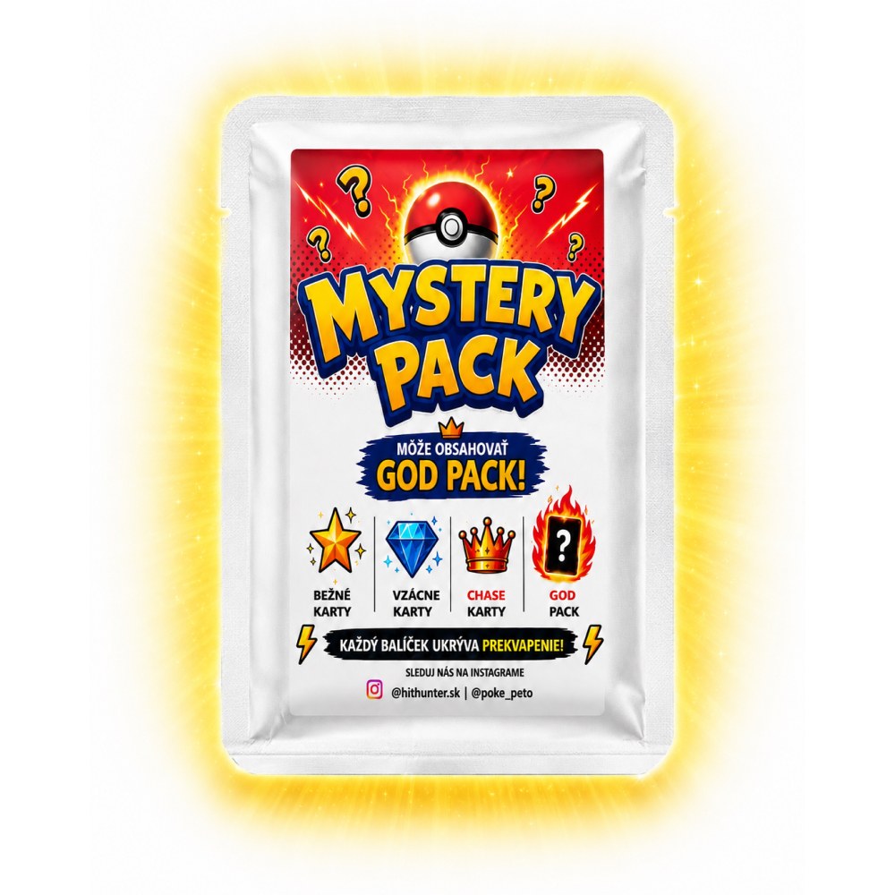 Hithunter mystery pack s desiatimi Pokémon kartami