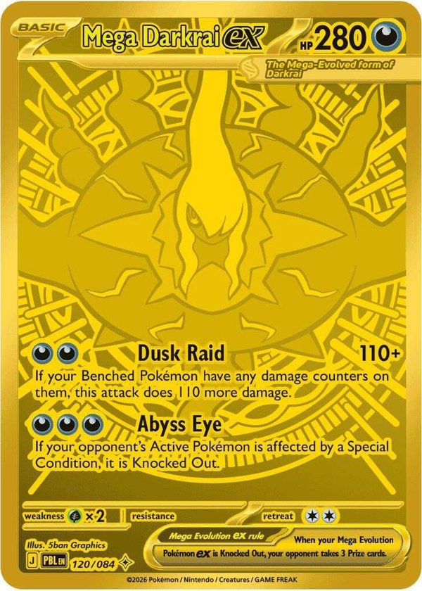 Pokémon karta Mega Darkrai ex, Mega Hyper Rare zo setu Pitch Black