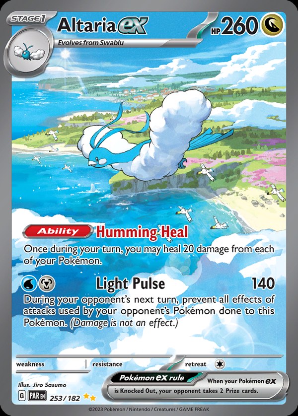Pokémon karta Altaria ex, Special Illustration Rare zo setu Paradox Rift