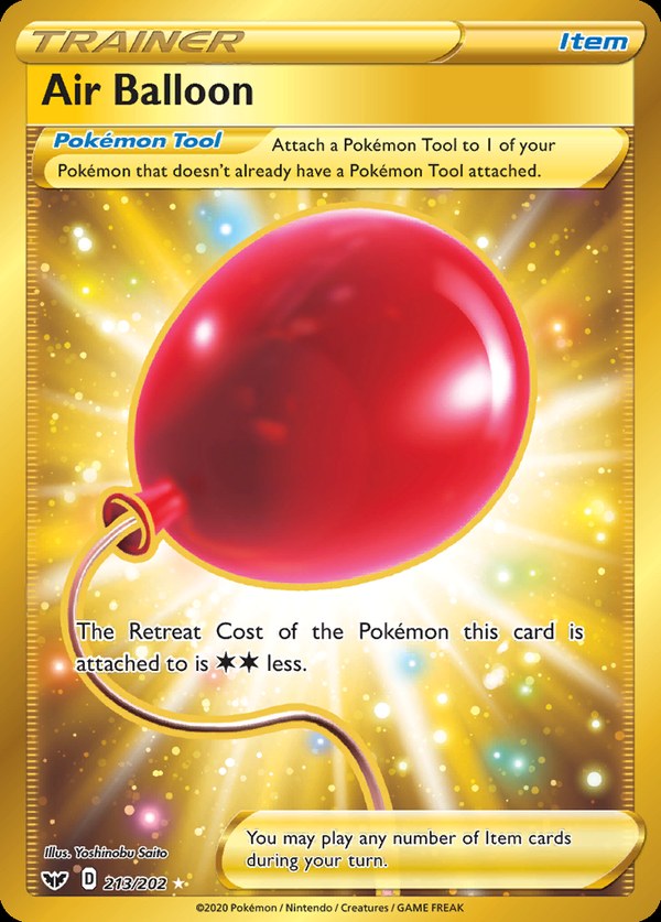 Pokémon karta Air Balloon, Rare Secret zo setu Sword & Shield