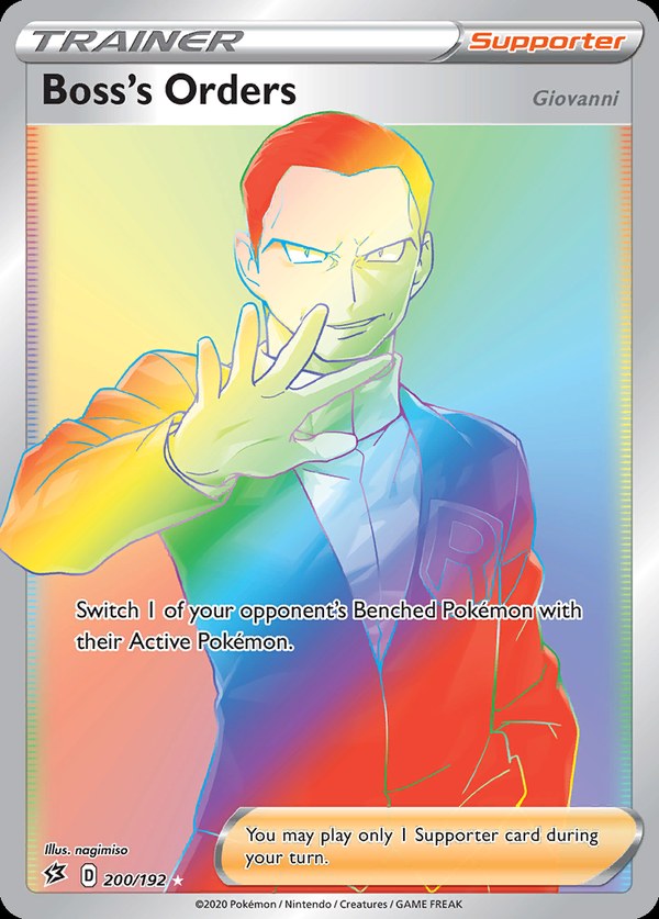 Pokémon karta Boss's Orders, Rare Rainbow zo setu Rebel Clash