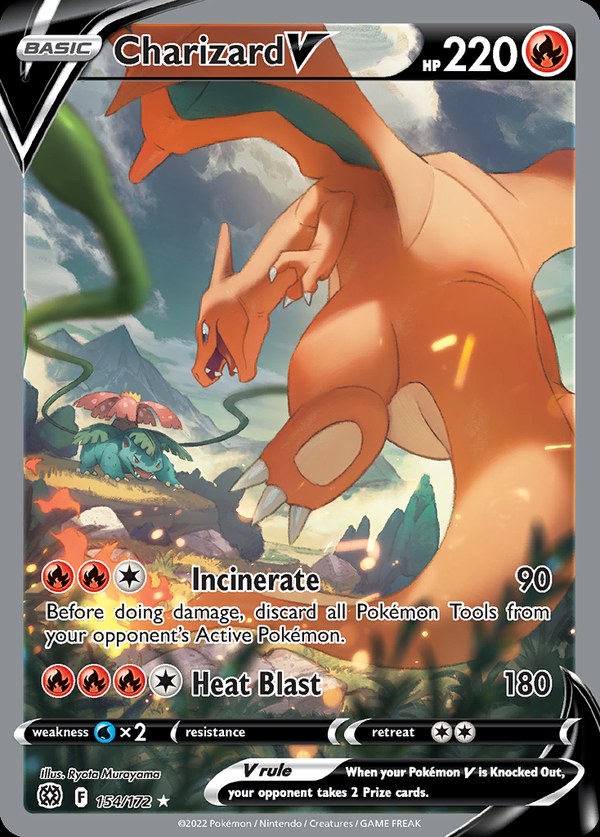 Pokémon karta Charizard V, Alternate Art zo setu Brilliant Stars