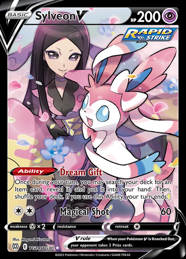 Pokémon karta Sylveon V, Trainer Gallery zo setu Brilliant Stars