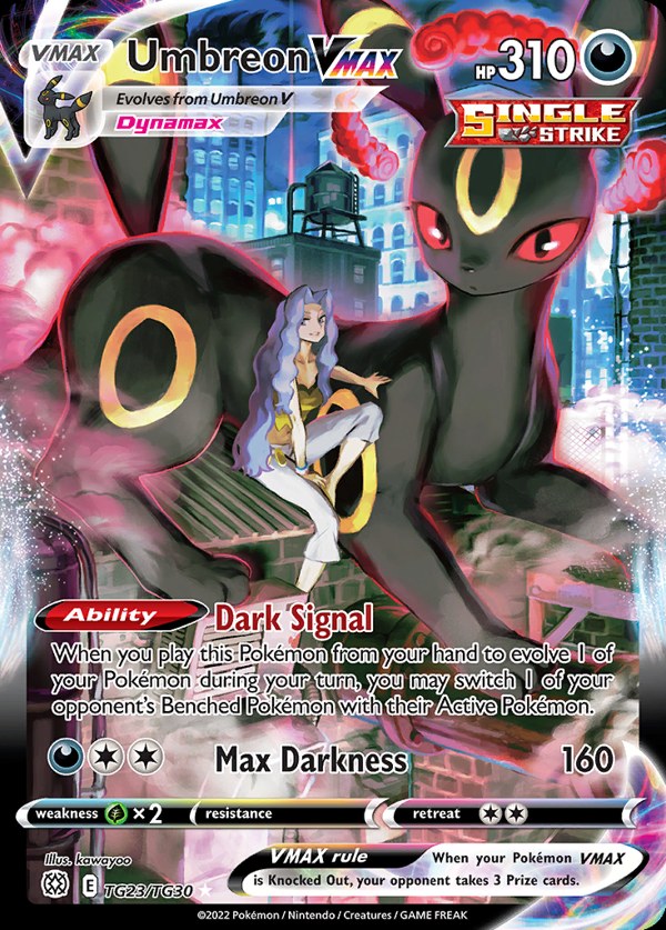 Pokémon karta Umbreon VMAX, Trainer Gallery zo setu Brilliant Stars