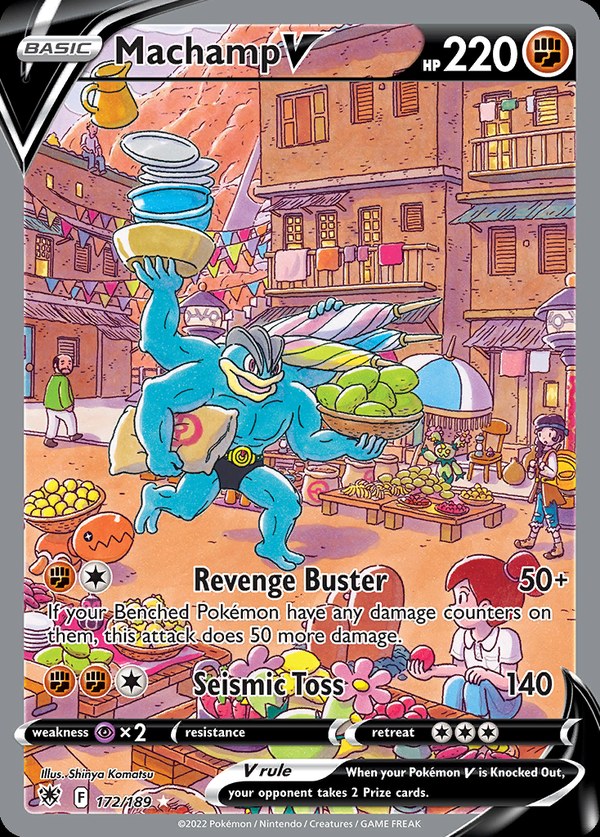 Pokémon karta Machamp V, Alternate Art zo setu Astral Radiance