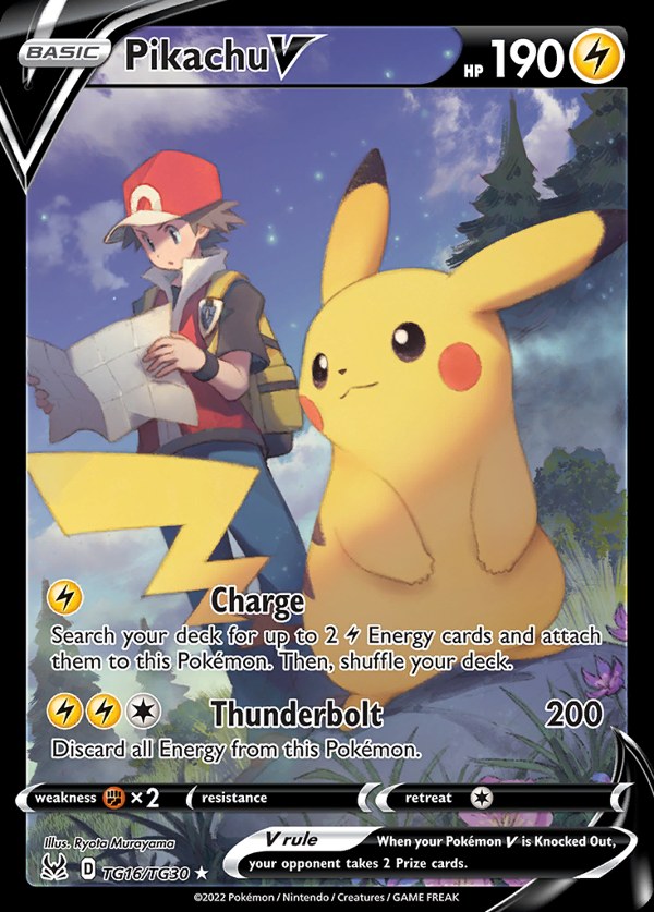 Pokémon karta Pikachu V, Trainer Gallery zo setu Lost Origin