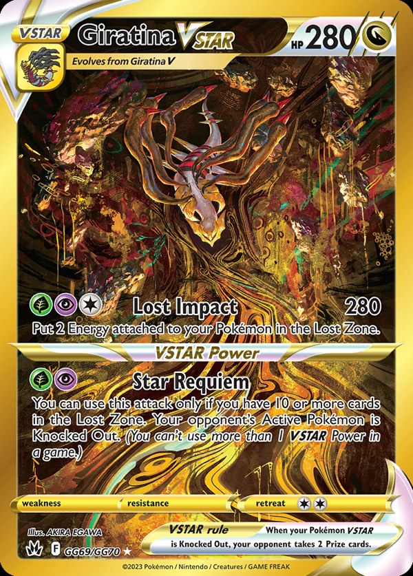 Pokémon karta Giratina VSTAR, Galarian Gallery zo setu Crown Zenith