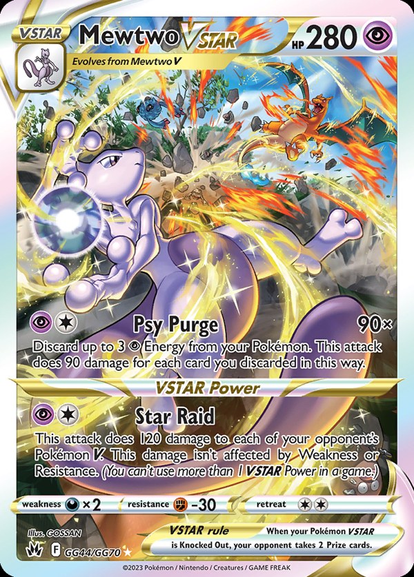 Pokémon karta Mewtwo VSTAR, Galarian Gallery zo setu Crown Zenith