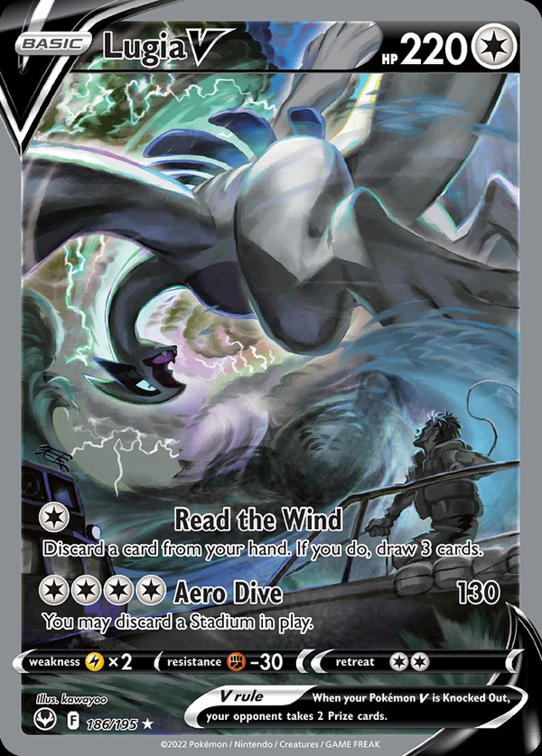 Pokémon karta Lugia V, Alternate Art zo setu Silver Tempest