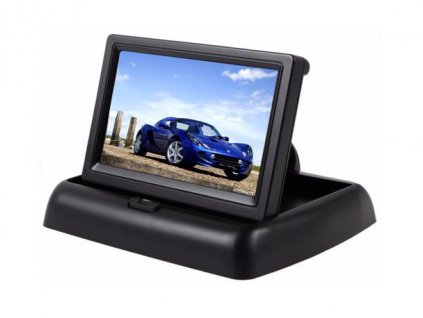 LCD 4,3 GX01467, skloppný LCD monitor do auta s 10,9cm úhlopříčkou, 2 video vstupy