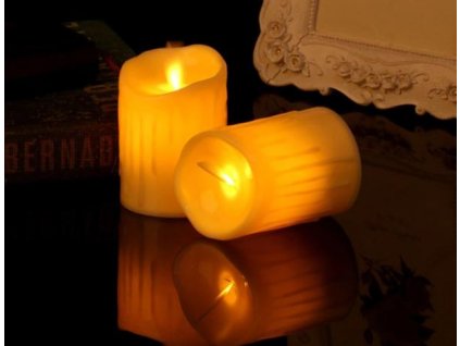 LED svíčka plamínek 2x