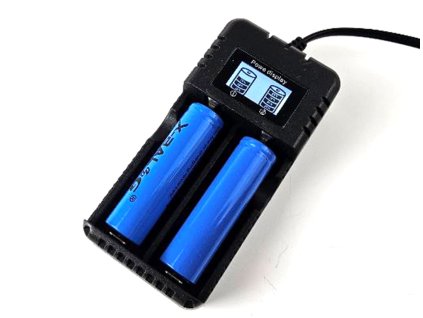 Nabíječka 2x Li Ion 18650 230V DIGITAL aku2