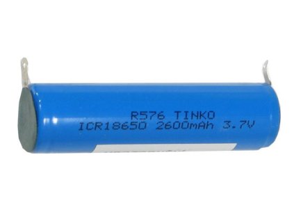 AKU Li Ion 3,7V 18650 2600mAh kontakt