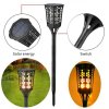 LED XF 6005 SOLAR, solární venkovní svítilna - pochodeň LED imitace ohně, černá