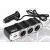 Auto adaptér WF 0120, rozbočovač autozásuvky s USB portem do autozapalovače