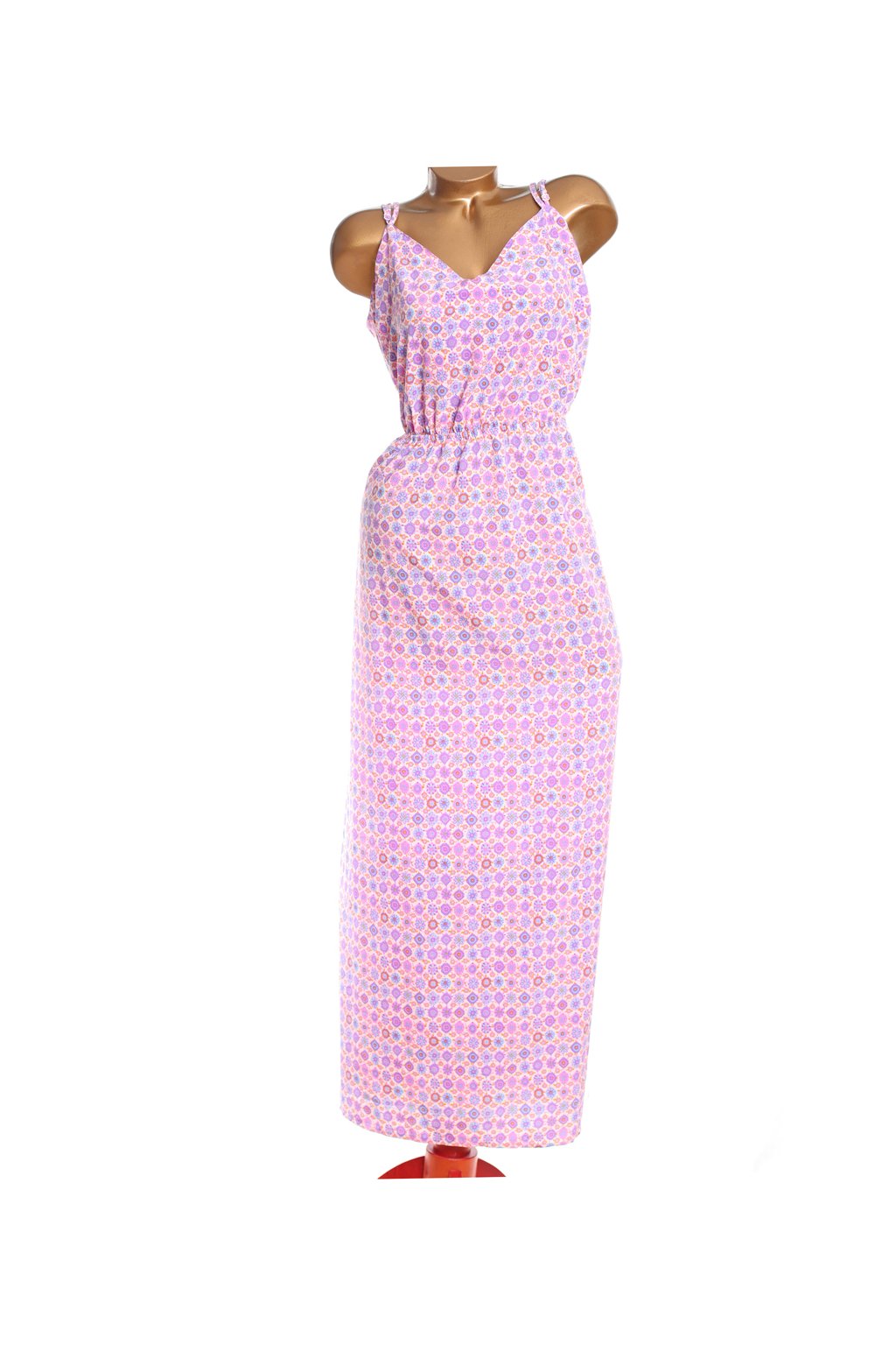 Dámské růžovo-modro-fialové vzorované šaty / ASOS / XXXXL (52) / ANGLIE -  Hitomat - Monika Horká, móda pro plnoštíhléHitomat - Monika Horká, móda pro  plnoštíhlé