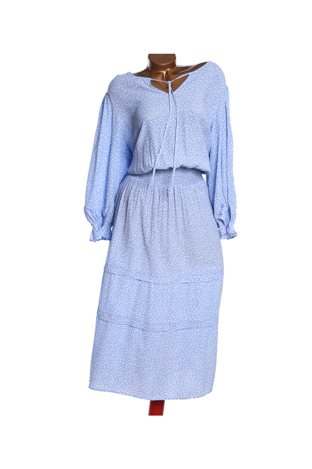 Dámské modro-bílé vzorované šaty / Marks&Spencer / XXXXL / (52) / ANGLIE