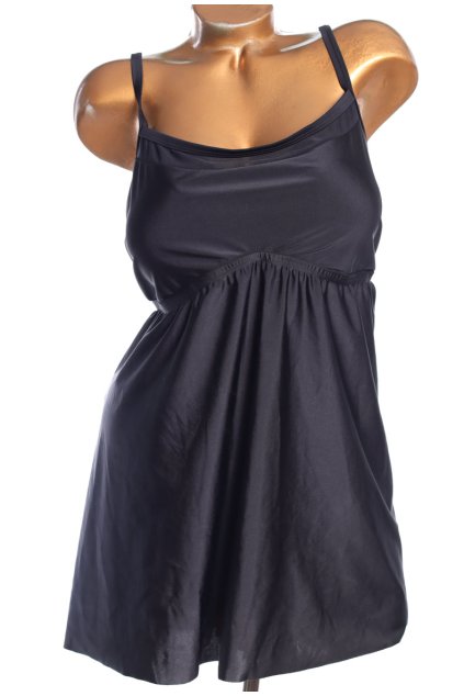 Dámské černé jednodílné plavky s volánem / YOURS/ XXXXL (52) / UK 24 / ANGLIE