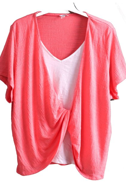 Dámská růžovo-bílá halenka / SPIRIT / XXXXL (52) / UK 24 / ANGLIE