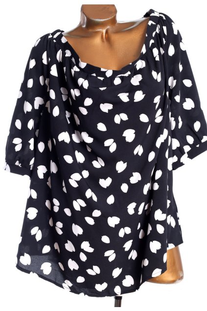 Dámská černo-krémová halenka  / CAPSULE / XXXXL+ (56) / UK 28 / ANGLIE