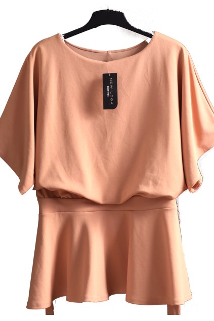 Dámská béžová halenka s látkovým páskem / NEW LOOK / XXXXL (52/54/ 56) / na štítku vel. 52 / UK 24 / ANGLIE