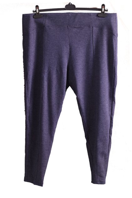 Dámské tmavě modré elastické kalhoty / M&S / XXL (44/46) / ANGLIE - na štítku 50 /  UK 22