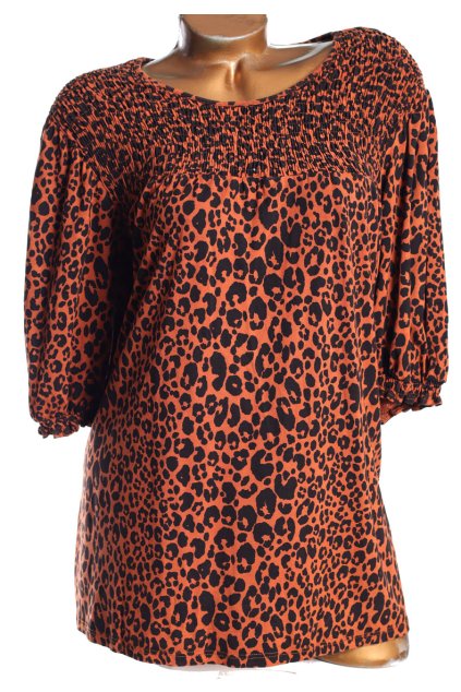 Dámská hnědo-černá leopardí halenka/ NEXT / XXXL/XXXXL (48/50/52) / na štítku vel. 50 / UK 22 / ANGLIE